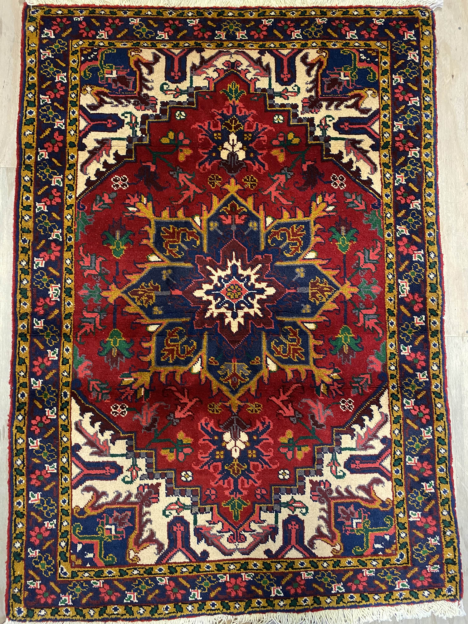 1.5x1M Rare Heriz Persian Rug