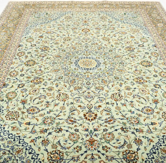 Pistachio Persian Kashan Rug